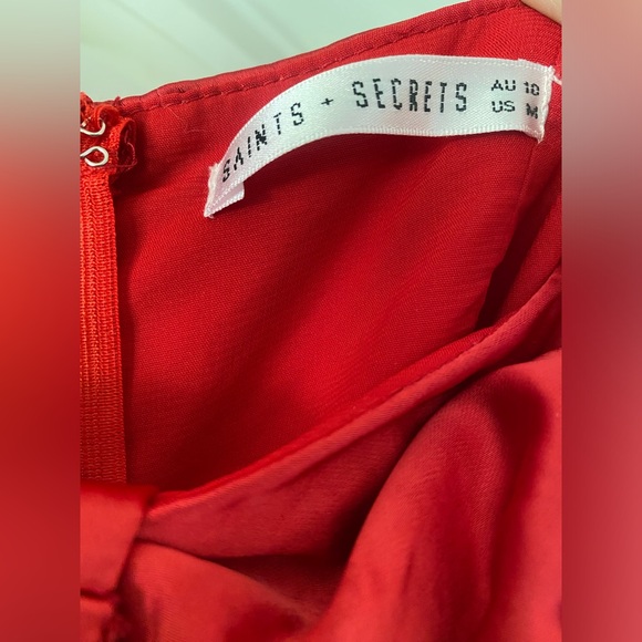 Selfie Leslie Hearts Beating Keyhole Bust Gathered Side Mini Dress - M - Picture 9 of 10